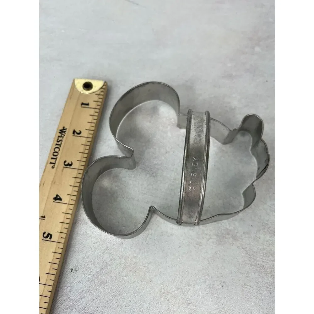 Vintage Walt Disney Productions Mickey Mouse Face‎ Head Metal Cookie Cutter - 5